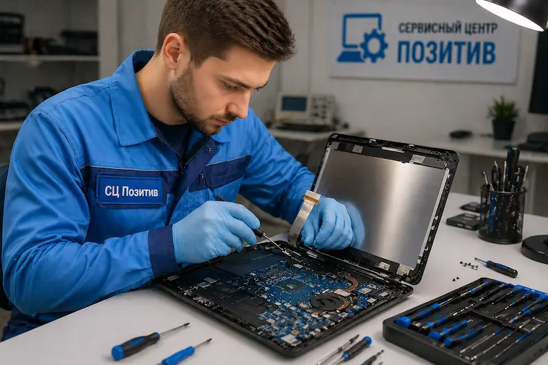 Ремонт шлейфа матрицы ноутбука в Зеленограде