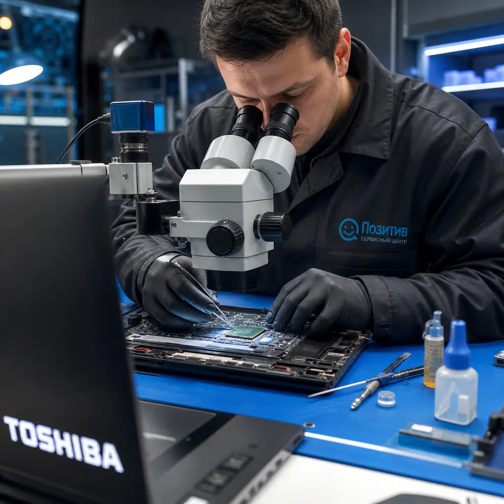 Замена видеокарты ноутбука Toshiba в Зеленограде