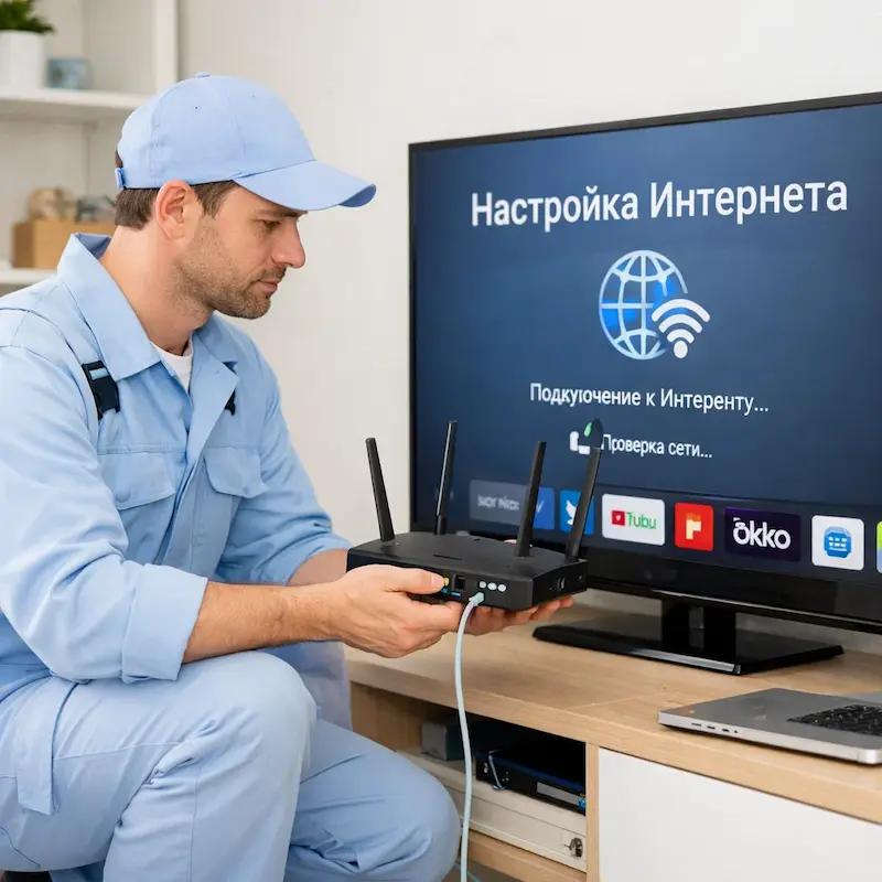 Настройка интернета на телевизоре в Зеленограде
