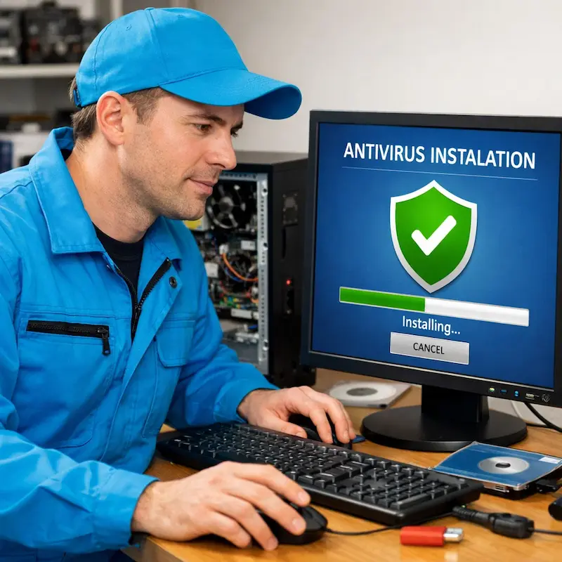 Установка антивируса на ноутбук в Зеленограде